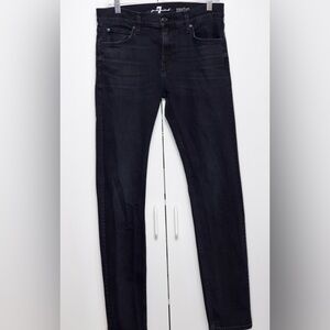 7 For All Mankind Mens Paxton Black Denim
